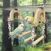 5 Wooden Perch Poles Multifunctional Ring Acrylic 20 Cm 1 Pc