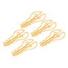 100pcs Plastic-coated Metal Bulb Shape Paper Clips Yellow/Pink Metallic Paper Clips  Office Supplies