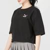 Puma Футболка с коротким рукавом и круглым вырезом с логотипом, женская, черная 623253-01