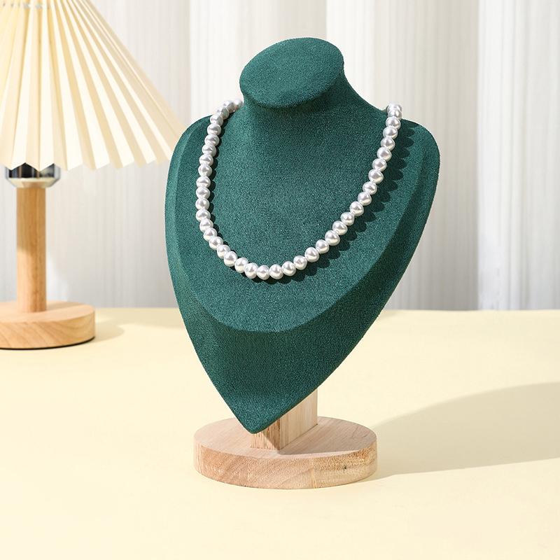 1PC Portrait Model Jewelry Stand Dresser and Window Beige Green Necklaces Portrait Necklace Holder Gift 2 Colors