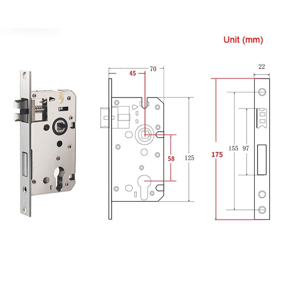 Silent Door Lock Cylinder Security Mechanical Lock New Door Lock Body  Door