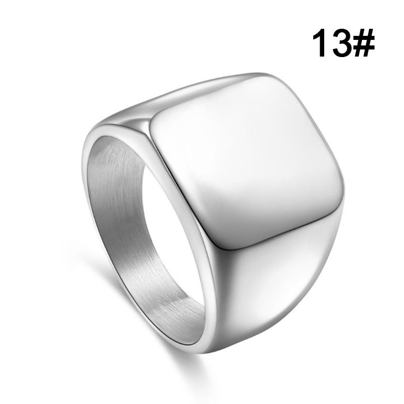 Мужское ювелирное кольцо, простые кольца из нержавеющей стали, цельное полированное классическое модное обручальное кольцо