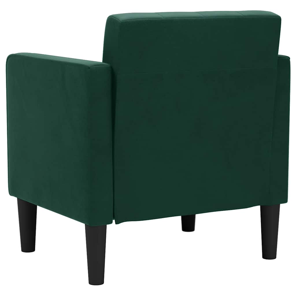 Armchair with Armrests Dark Green 53 cm Velvet