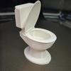 Unique Home Decoration 3D Printed Toilet Figurine, Miniature Ornament, Mini Seat Mechanical Balance Ornament Dollhouse Furniture, Bathroom Models for