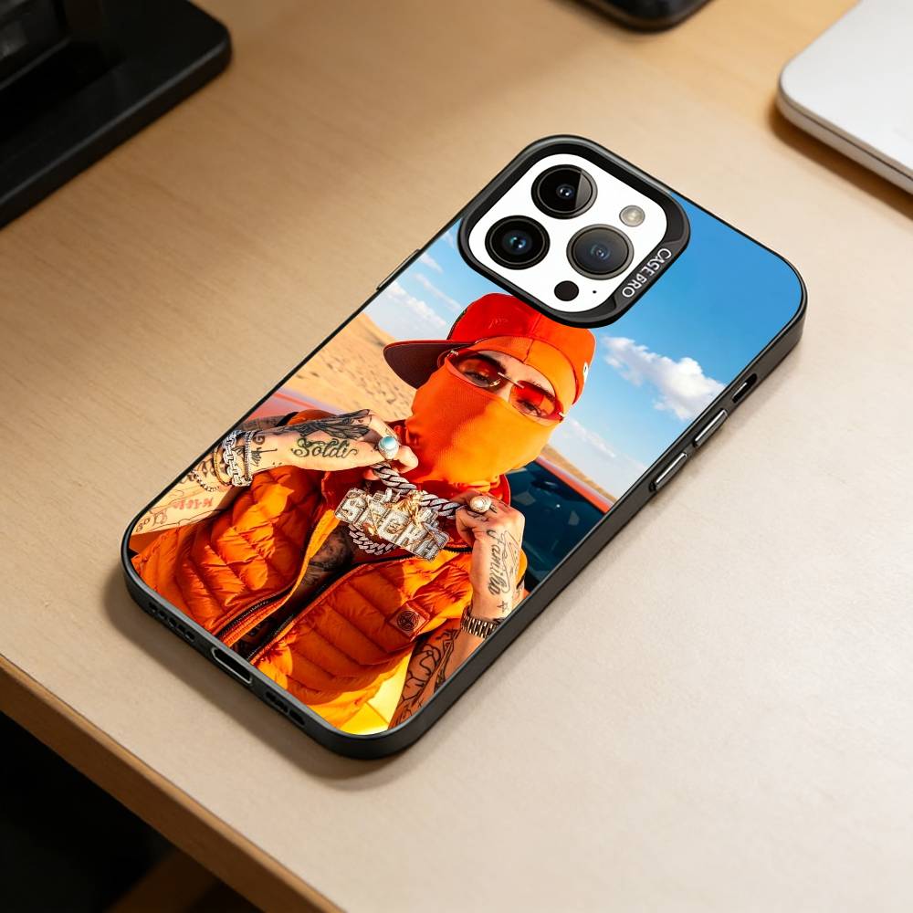 Чехол для телефона Singer Sfera E-Ebbasta для iPhone 17,16,15,14,13,12,11 Plus,Pro Max,XS, Цветной Серебряный Покрытый Внутренний Чехол