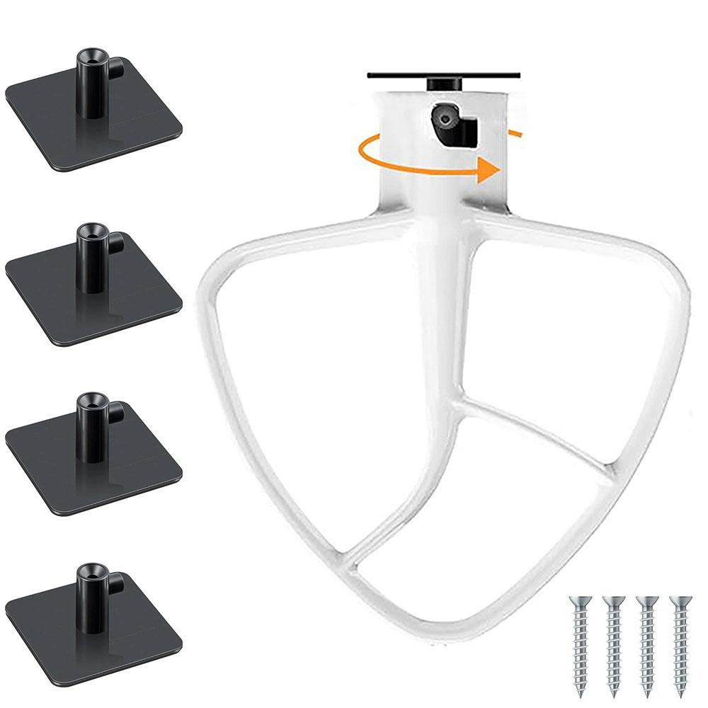 4 шт. держателя для насадок миксера с подставкой и 4 шт. винтов для хранения насадки с гибким краем