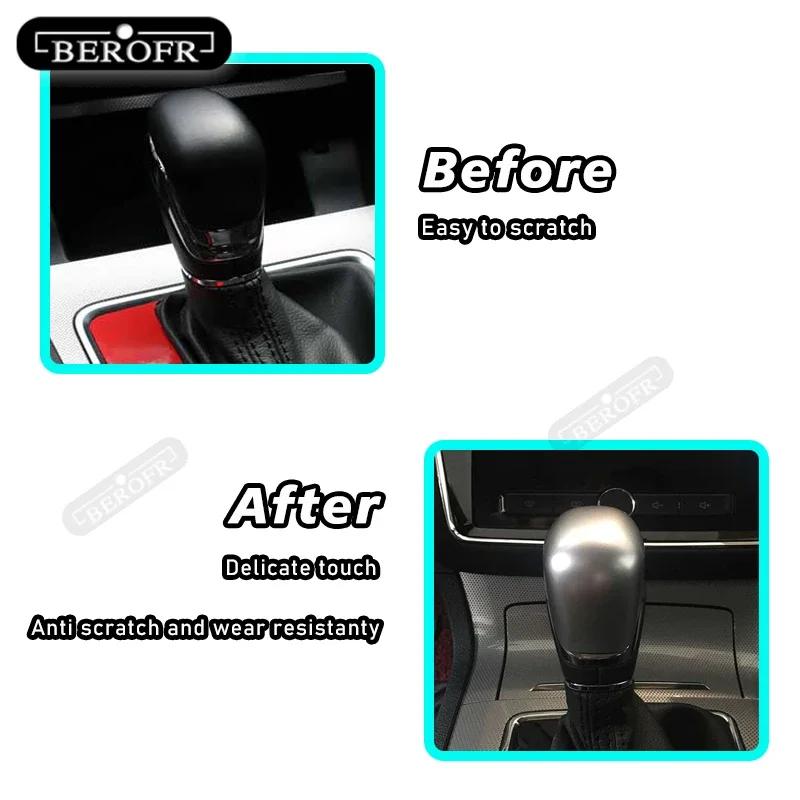 For MG6 Car Gear Head Shift Knob Handle Cover Trim Sticker Carbon fibre