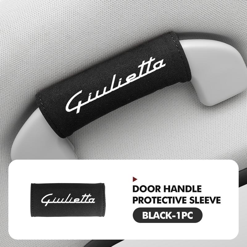 JOSAC1 2026 Hot Alfa Romeo Car Styling Roof Handle Cover Door Handrail Suede Protector Cover For Alfa Romeo Giulietta 940 2010-2014 201