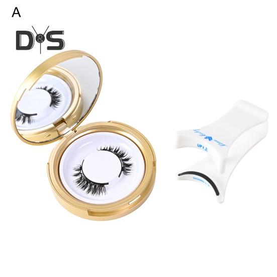 1 Set Magnetic False Eyelashes with Lash Applicator Clip Reusable Natural Wispy Double Sided Magnetic Fake Lashes with Clamp Women Eye Makeup Tools
