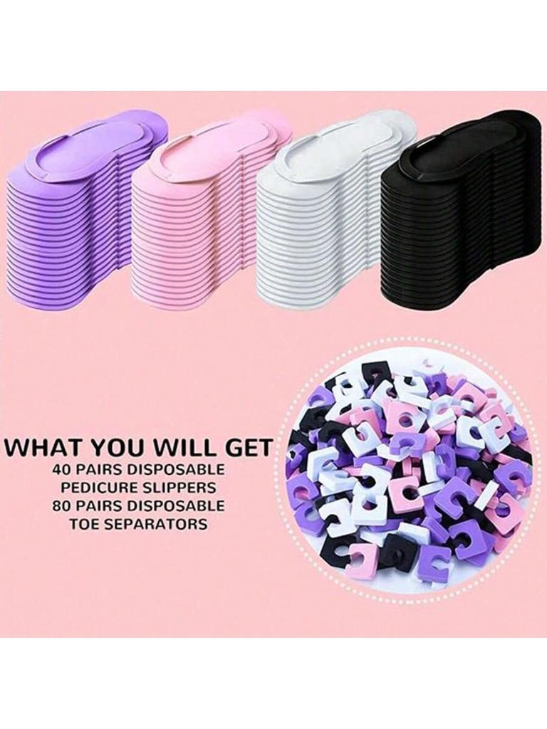 10 пар одноразовых тапочек для педикюра и набор разделителей для пальцев ног 10 разделителей для пальцев ног для женщин Ногти Отель Салон Спа Вечеринка