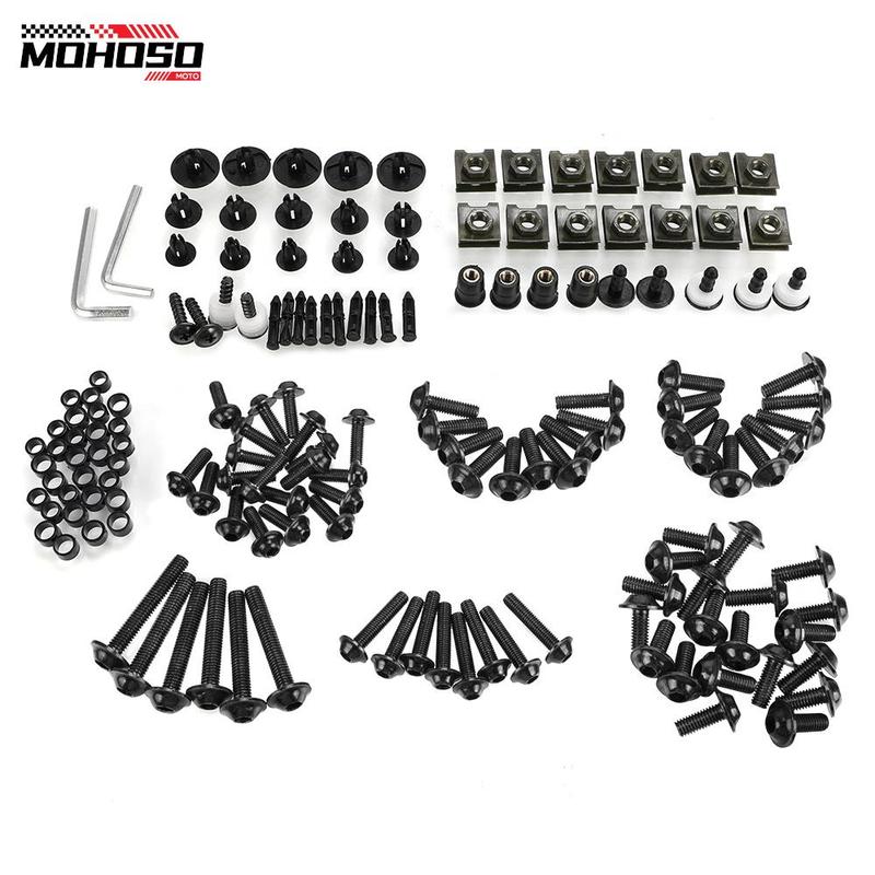 For Yamaha YZF R1 R3 R6 R6S R25 FZ1 FZ6 FZ8 MT07 MT09 FZ07 FZ09 Tracer FZR 600 750R CNC Fairing Bolt Kit Fastener Clips Screw