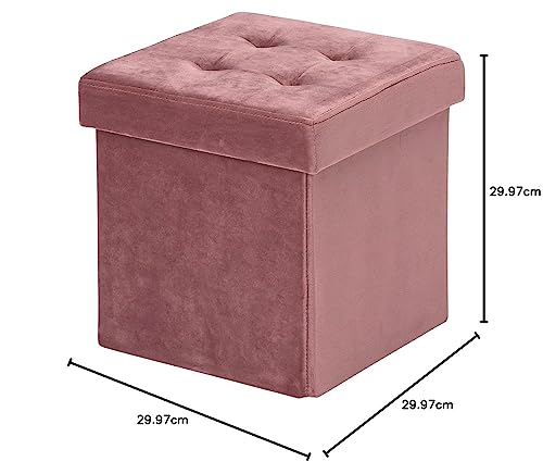 Takeda Corporation [Табурет/Пуф/Хранение] Розовый 30x30x30см Компактный табурет для хранения M1-CDS30PI-K