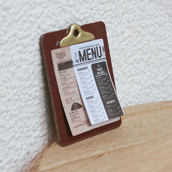 Миниатюрная доска меню Мини-планшет с карточкой меню Аксессуар для куклы для кукольного особняка 1/6 1/12 Сцена кафе-ресторана