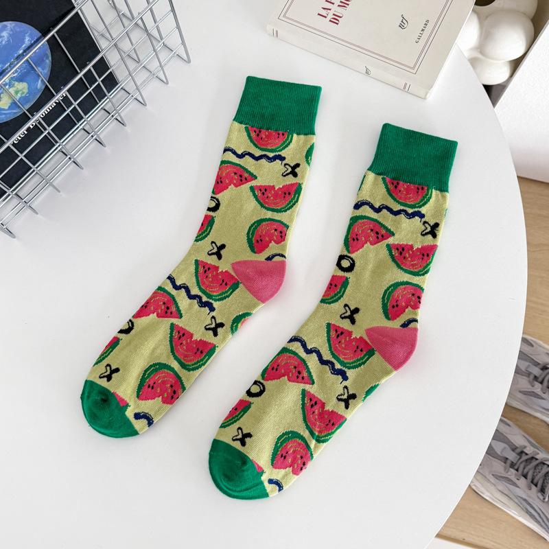 Носки Zhuji, спортивные носки с принтом животных 36-47, мужские чулки Wind Trend, средние и высокие чулки