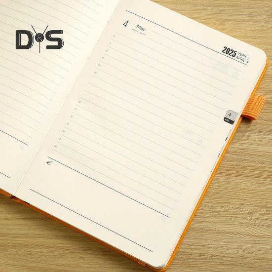 Планировщик блокнотов на 2025 год, ежедневный, еженедельный, ежемесячный календарь, плотная бумага, непромокаемый дизайн, обложка из искусственной кожи, офисный планировщик для учебы