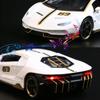 Масштаб 1/32 Lambo LP770-4, литая под давлением модель автомобиля, игрушечный автомобиль из сплава с откидным механизмом, звуком и светом, 3 открытые двери, подарок для детей, малышей, мальчиков и девочек