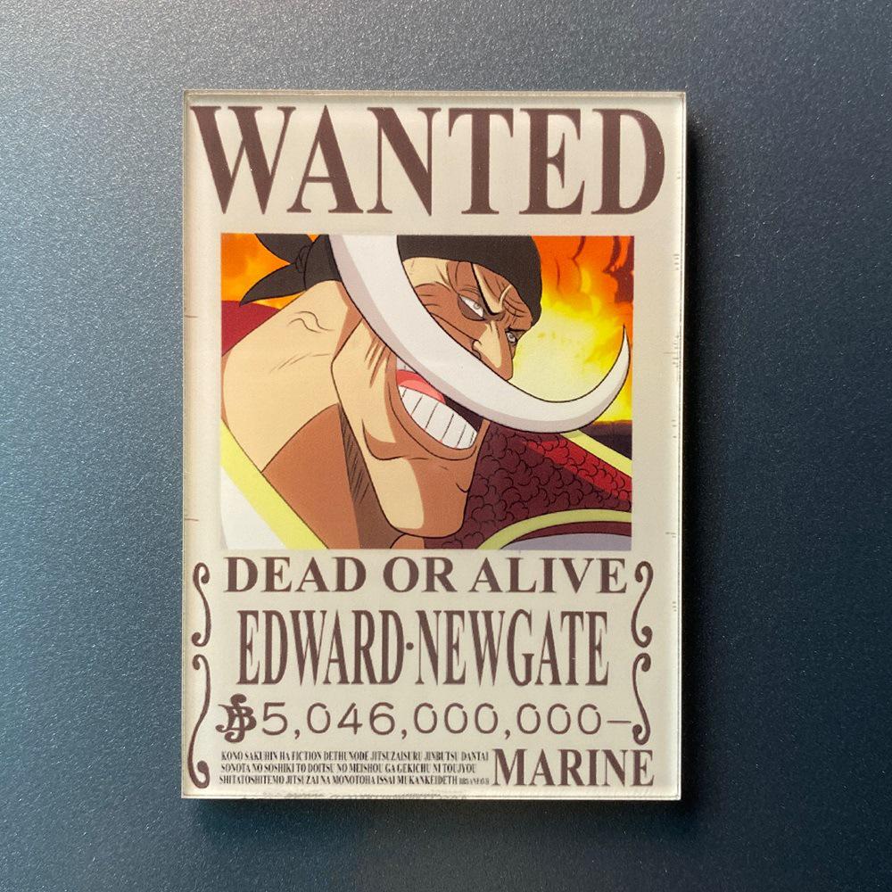 Creative One Piece Wanted Poster Magnet - Anime Cartoon Fridge Decor & Message Sticker