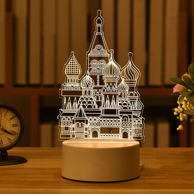 Милые аниме фигурки 3D светодиодный ночник модель игрушки детская кровать декор комнаты подарок на день рождения рождественские подарки для детей
