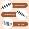 Набор из 2 телескопических вилок из нержавеющей стали, регулируемая выдвижная вилка длиной от 8,7 до 25,6 дюймов, выдвижная длинная ручка, вилка для барбекю и фруктов
