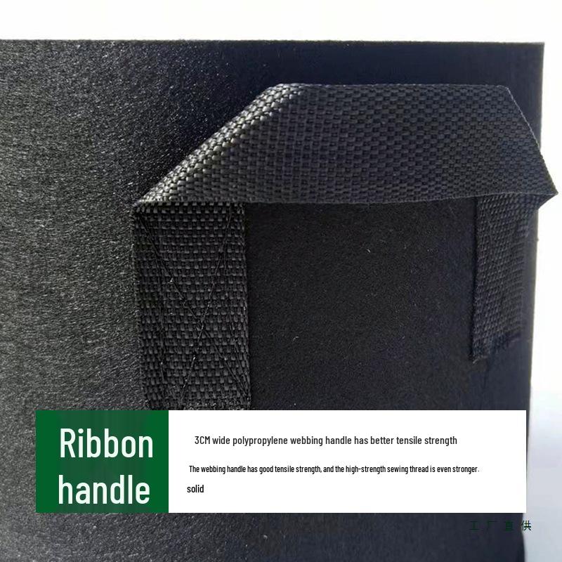 Extra-Large Black Non-Woven Fabric Grow Bags for Plants and Trees - Thickened Nutrient Pots and Seedling Bags
