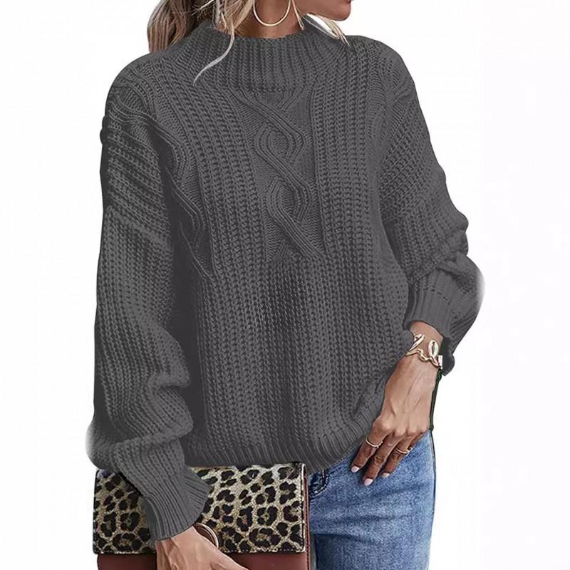Womens Slim Fit Knit Sweater Long Sleeve Crew Neck Casual Top Winter