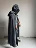 2025 Яркий Светоотражающий Плащ с Капюшоном Техwear Стиль Хип-Хоп Тренч Костюм для Косплея на Хэллоуин Отражает Свет Длинная Накидка