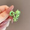 Hollow Frog Claw Clips Animal Metal Hair Clip Lovely Green Frog Hair claw  Girls
