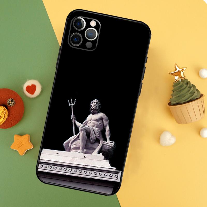 Чехол Funda со статуей греческого бога для iPhone 11 12 13 14 16 15 Pro Max Mini XS Max X XR SE2 7 8 14 16 15 Plus