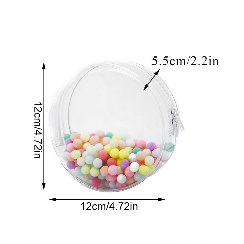 12*12cm Display Portable High Transparency Cute Doll Storage Bag Fashion Accessories Circular Design Pendant 9 Colors