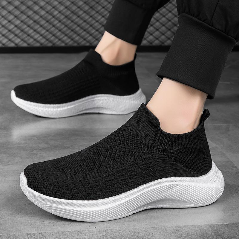 Breathable Knitted Casual Sneakers Men Women Lightweight Sports Shoes Slip-on Socks Shoes for Running