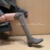 SW Sexy Boots~ 2025 Autumn and Winter New Knee Female Knight Women's Shoes Thin Boots Elastic High Boots