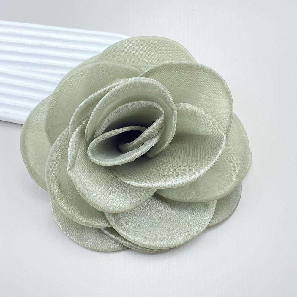 Sweet Large Flower Brooch 12cm Fabric Rose Flower Pin-up Brooch New 3D Flower Hair Pin