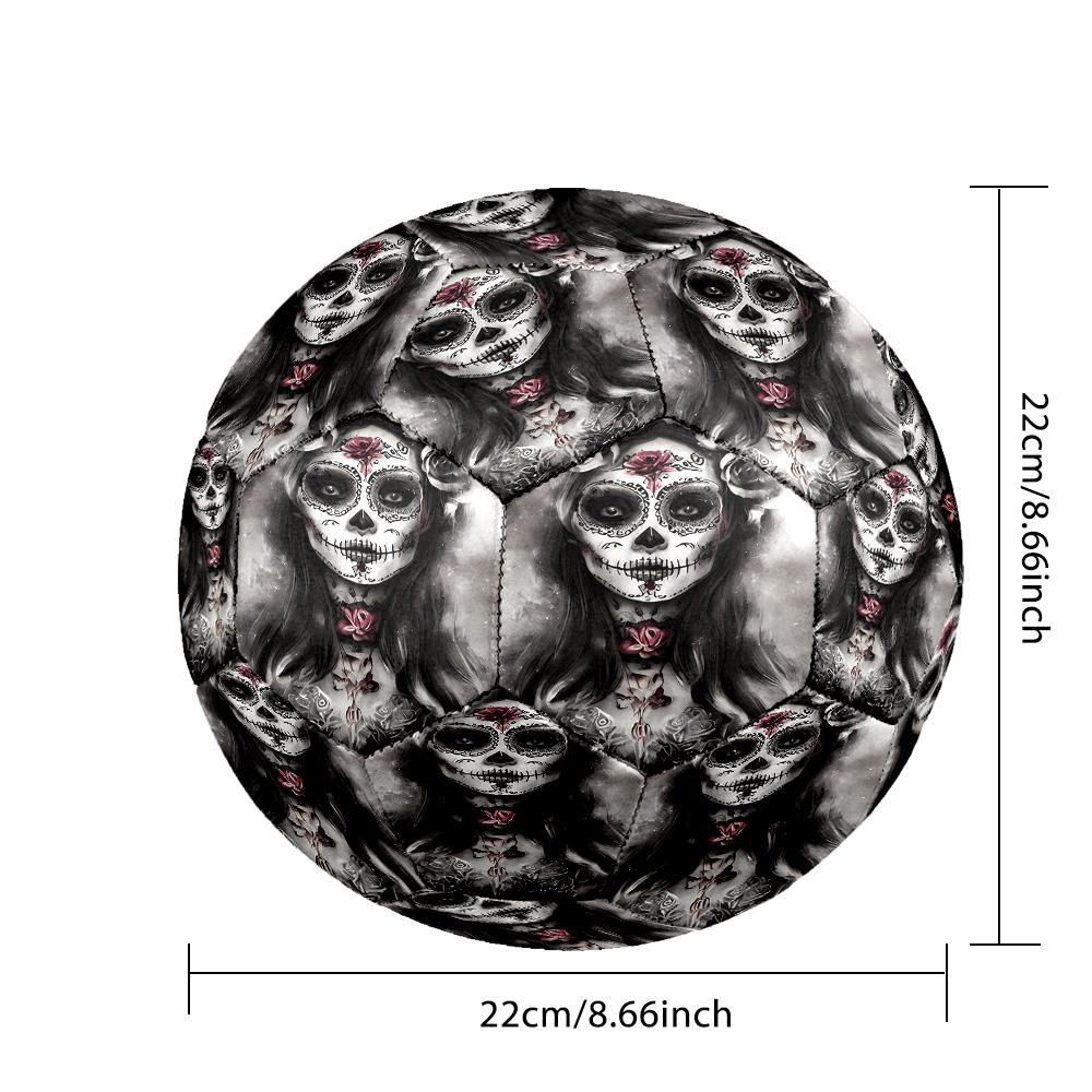 Mexico Skull Indoor Soccer Ball Size 5 Colorful All Ages Machine Stitched PVC Competition Ready Durable High-Bounce
