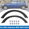 2Pcs Black Front Rear Wheel Arch Fender Flares  For Mini Clubman R55 2007-2013 Car Wheel Eyebrow Protector Guard with Clips Trim Replacement Kit