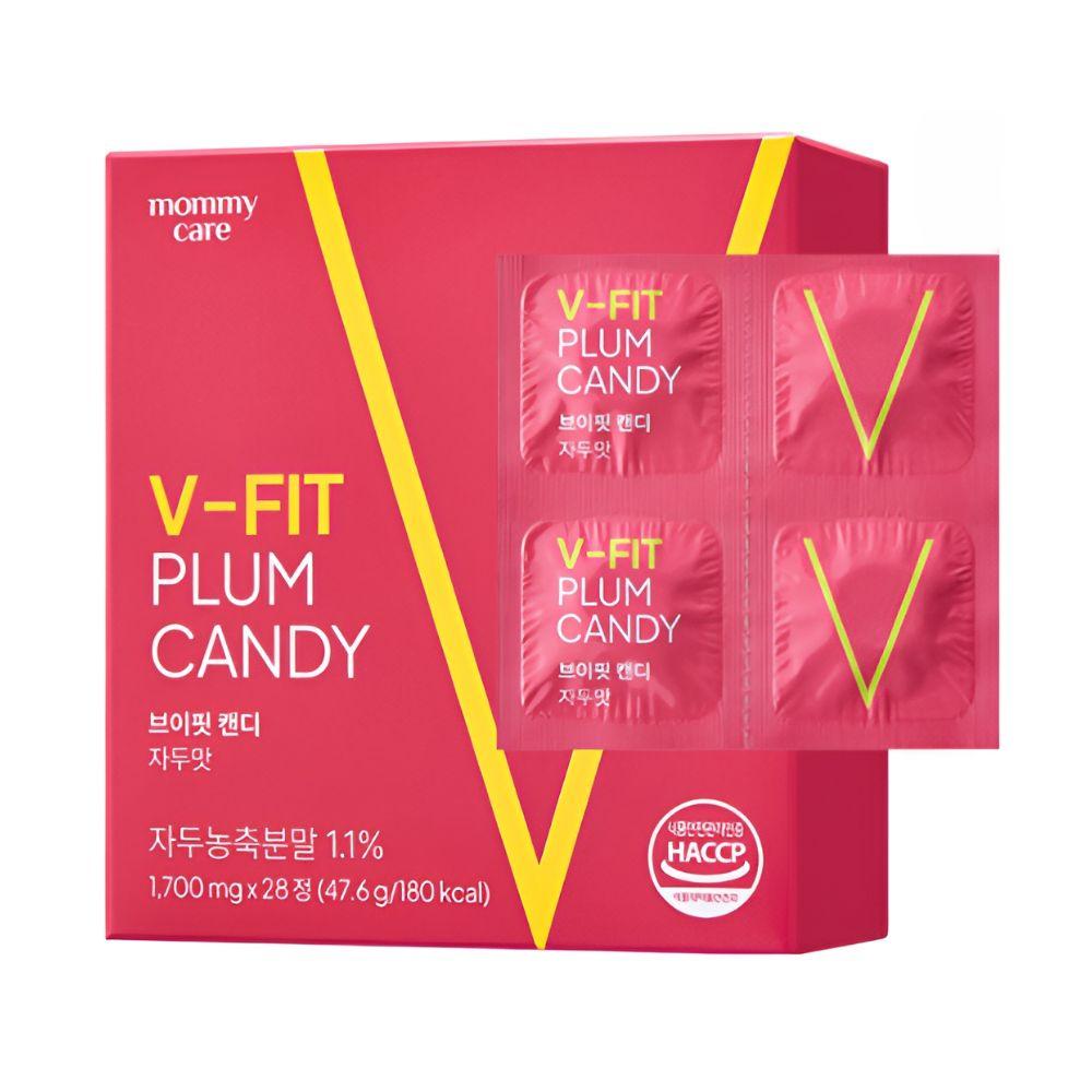 Mami Care V-Fit Конфеты для диеты по линии V Низкосахарные Сливовый вкус с коллагеном и гиалуроновой кислотой 28 таблеток