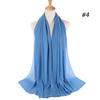 Muslim Hijab Women Lady Plain Bubble Chiffon Scarf Hijab Wrap Shawls Headband
