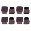 8Pcs Chair Leg Cover TPE Floor Protector Furniture Legs Caps Set Kit for Table Stool Brown L