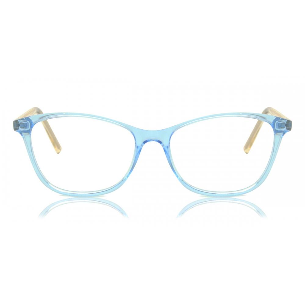Full Rim Rectangle Transparent Azure Blue Smartbuy Kids Claus Jsk 356 004 Fashion Kids Eyeglasses