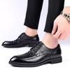 New Top Layer Cowhide Formal Leather Shoes Men's Leather Pointed Toe Derby Inner Heightened Men's Shoes Brand Business