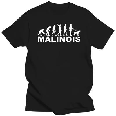 Смешная футболка Malinois Evolution, мужская хлопковая модная футболка с коротким рукавом, бельгийская овчарка, малинуа, футболка, топы, облегающая одежда