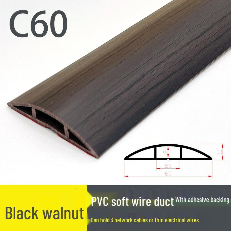 Мягкий ПВХ кабельный канал для пола: Изолированный самоклеящийся канал для прокладки проводов с толстой защитой от наступания