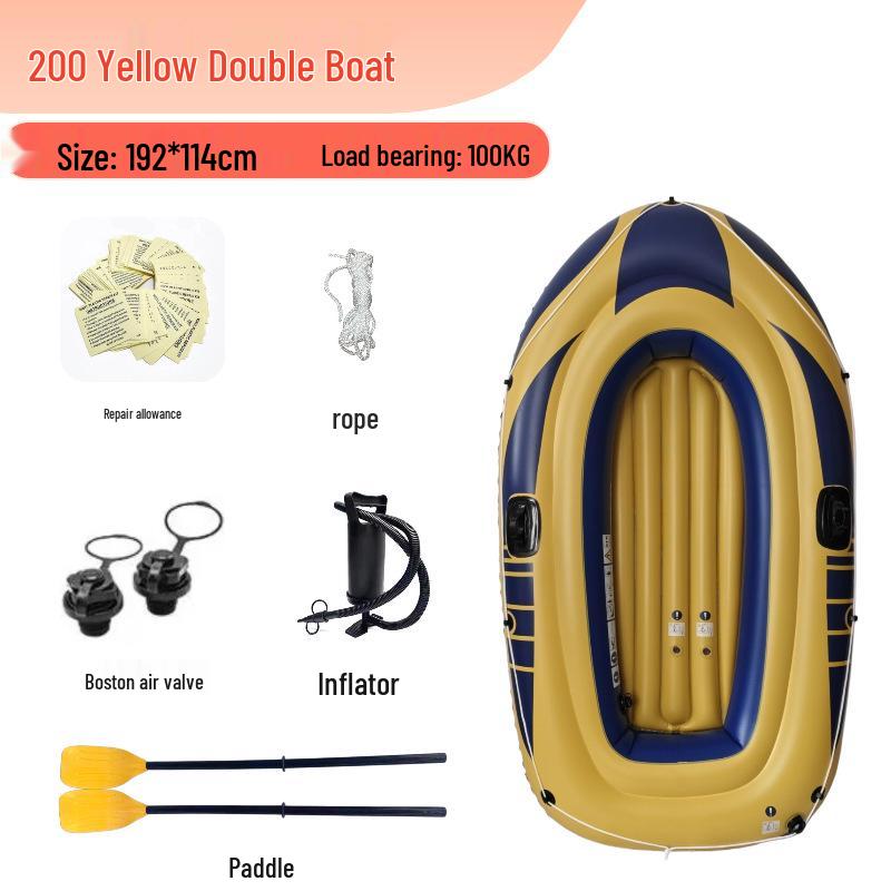 Прочный надувной каяк для активного отдыха на природе: Рыболовная лодка из утолщенного износостойкого ПВХ