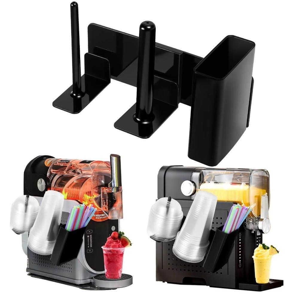 with Straw Slot Cup Organizer Rack 3-in-1 Cup Storage Holder Disposable Cup Dispense  Coffee Lovers