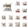 Santa Claus Christmas Decoration Print Pattern Cushion Cover Home Living Room Sofa Decoration Pillow Pillow Cover