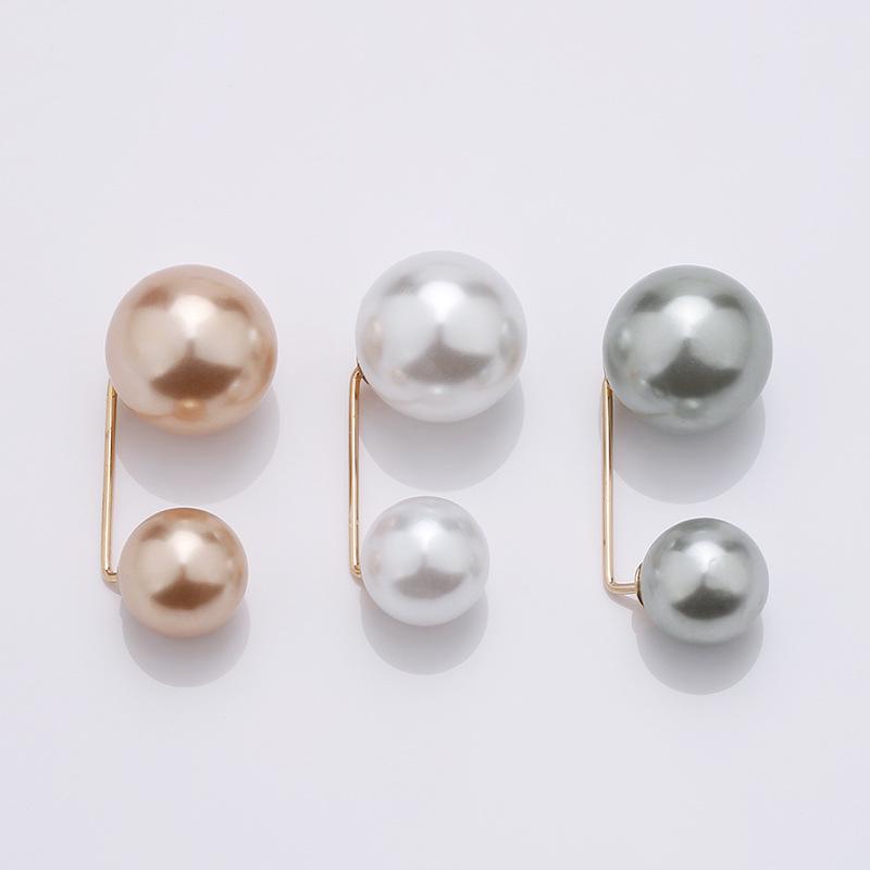 Elegant Minimalist Pearl Pin Brooch for Neckline and Waist