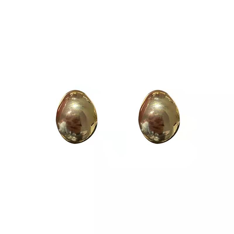 Глянцевые полукруглые серьги из латуни — стильные высококачественные модные украшения для женщин