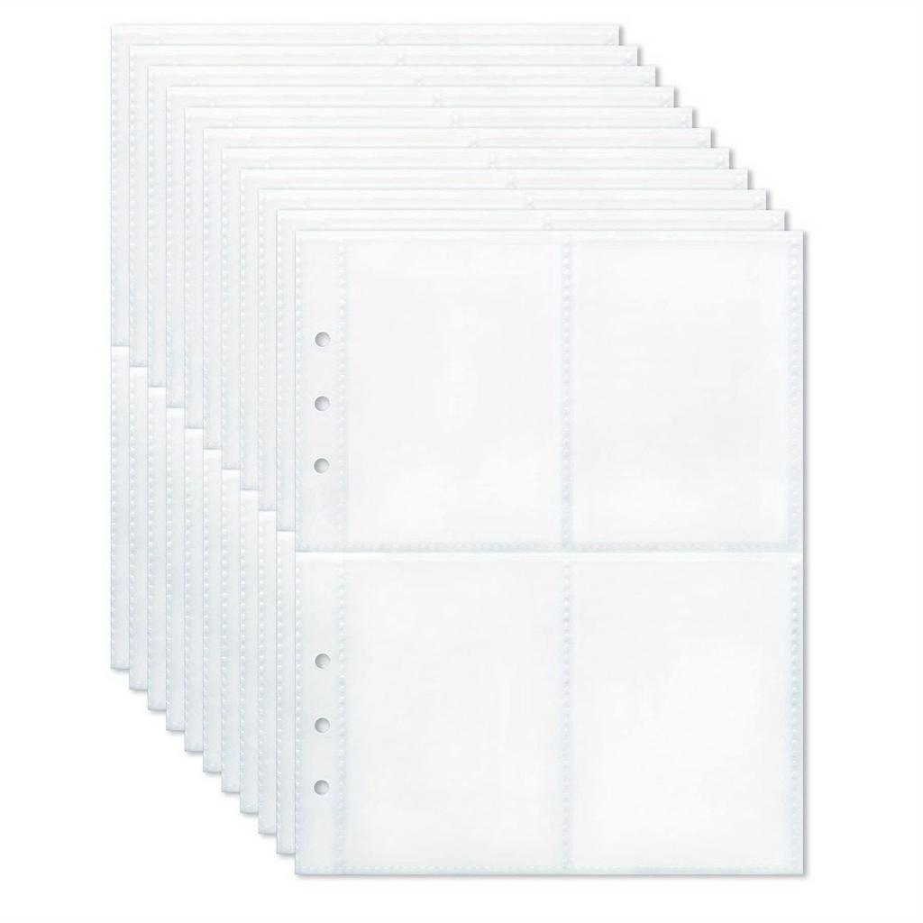 Кармашки для карт с верхней загрузкой, 4 кармана (200 карманов) – Двусторонний протектор страницы для 6-кольцевого скоросшивателя, вмещает карточки 2,7"x3,7": K-pop фотокарточка, Игра