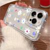 Ins Cute Cartoon Flowers Print Clear Case  For Samsung A54 5g Case S24 Ultra A32 A52 A34 5g A53 A23 A55 S23 S22 S20 S21 FE Cover