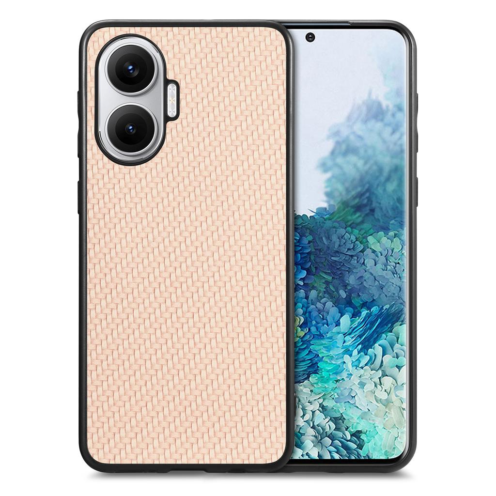 For Xiaomi Redmi Turbo 4 Pro 5G Case Carbon Fiber Texture PU+PC+TPU Phone Back Cover