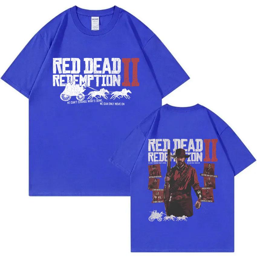 Игровой Футболка Red Dead Redemption 2 Мужская Женская Повседневная Винтажная Хлопковая С Коротким Рукавом Футболки Унисекс Модная Оверсайз Футболка